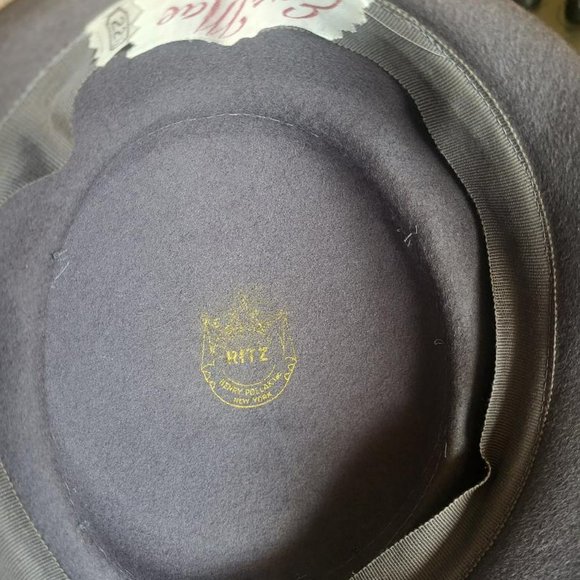 Vintage 1950’s Gray Felt Eva Mae Mode Women's Hat with Satin Accent - Picture 12 of 12